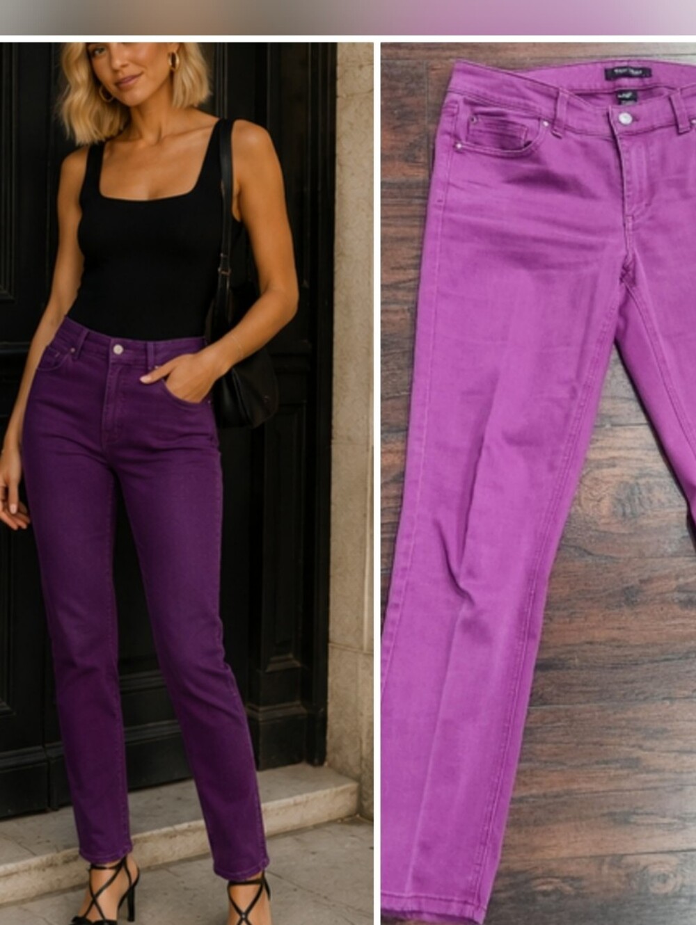 WHBM Purple Blanc Slim Leg Jeans 🫐